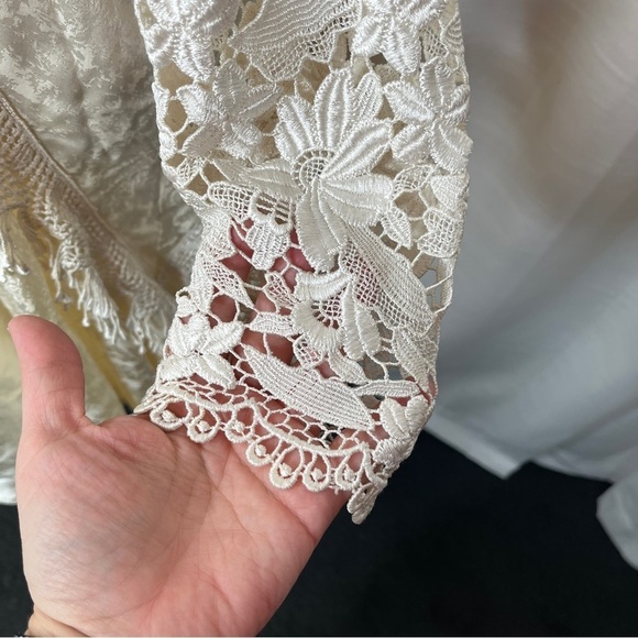 Vintage 80’s long sleeve lace top dress - Picture 4 of 11